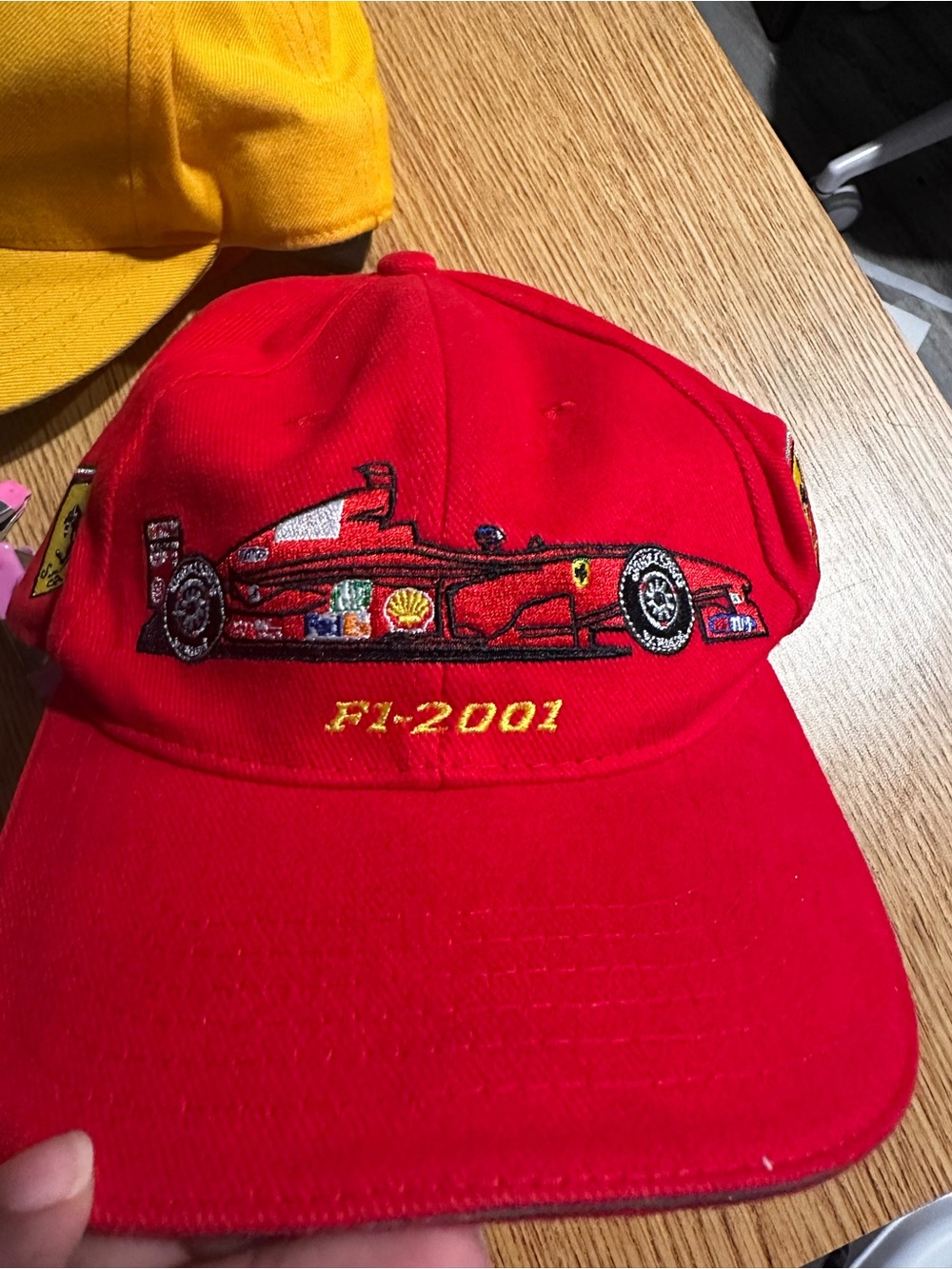Ferrari Red Kids F1-2001 Embroidered Racing Cap - Picture 2 of 7